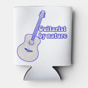 Vintage blue guitar. Guitarist by nature Can Cooler