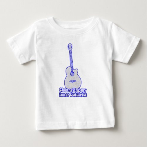 Vintage blue guitar with a motivational quote baby T_Shirt
