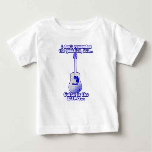 Vintage blue guitar with an inspirational quote baby T_Shirt