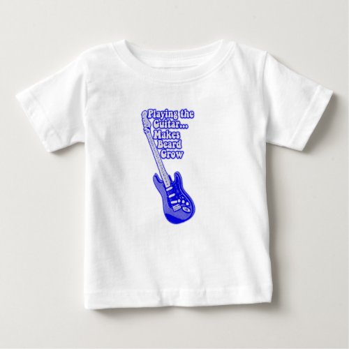Vintage blue guitar with motivational words baby T_Shirt