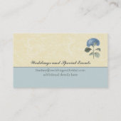 Vintage Blue Hydrangea Botanical Floral Business Card (Back)