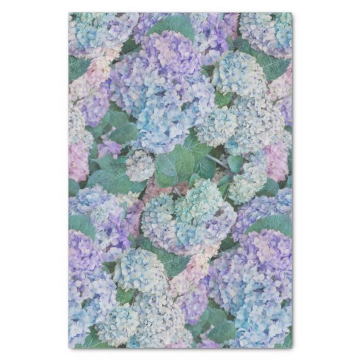 Vintage Blue Hydrangea Floral Decoupage Tissue Paper Zazzle