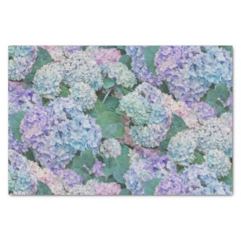 Vintage Blue Hydrangea Floral Decoupage Tissue Paper by ilovedigis at Zazzle