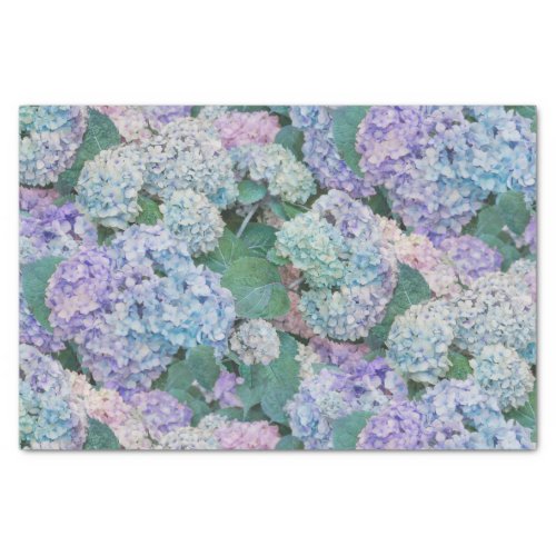 Vintage Blue Hydrangea Floral Decoupage Tissue Paper