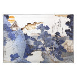 Vintage Blue Japanese Art Cloth Placemat at Zazzle