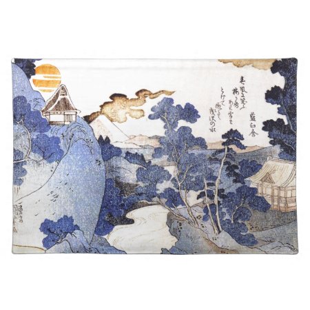 Vintage Blue Japanese Art Cloth Placemat