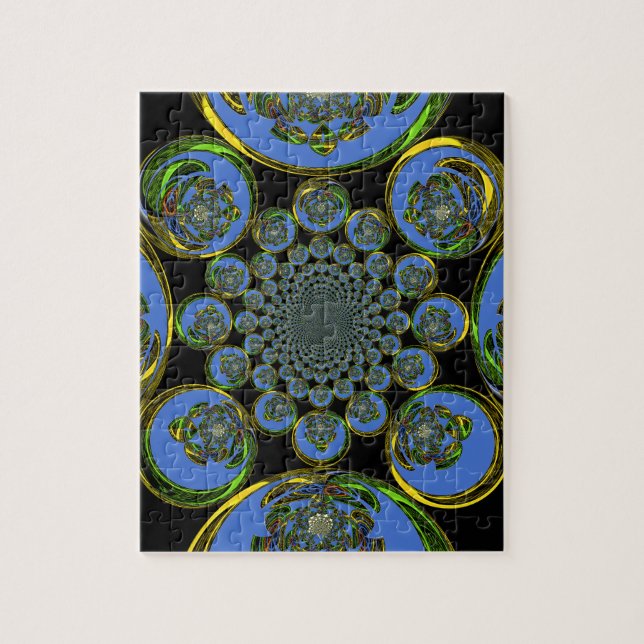 Vintage Blue Jigsaw Puzzle (Vertical)
