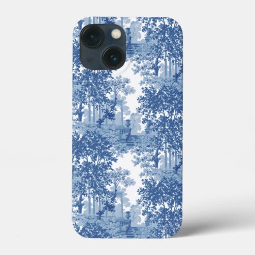 Vintage Blue Landscape Toile wUrns and Columns  iPhone 13 Mini Case