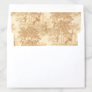 Vintage Blue Landscape Toile w/Urns and Columns  E Envelope Liner