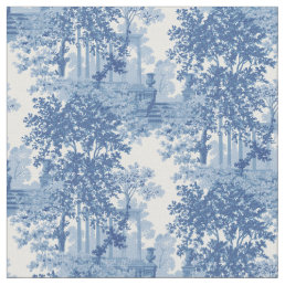 Vintage Blue Landscape Toile w/Urns and Columns  Fabric