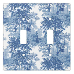 Vintage Blue Landscape Toile w/Urns and Columns  Light Switch Cover