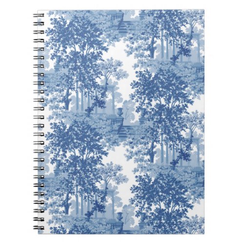 Vintage Blue Landscape Toile wUrns and Columns  Notebook