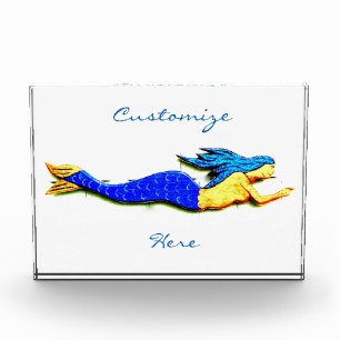 vintage blue mermaid award