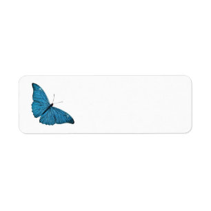 Vintage Blue Morpho Butterfly Customized Template Label