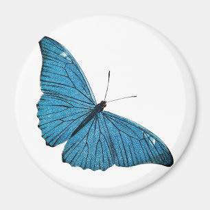 Vintage Blue Morpho Butterfly Customized Template Magnet