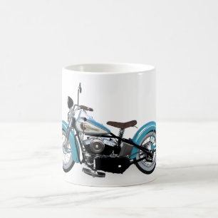 Vintage Blue Motorcycle Coffee Mug