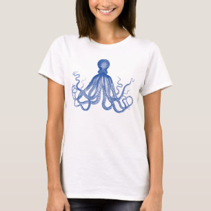 Vintage Blue Octopus T-Shirt