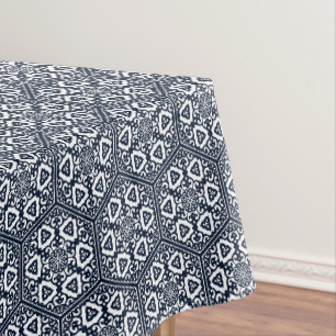 Vintage Blue Ottoman Turkish Tracery Graphic Tablecloth
