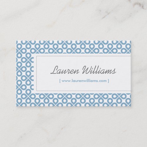 Vintage Blue Pattern - Designer, Salon, Stylist Business Card Templates