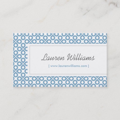 Customizable Vintage Blue Pattern - Designer, Salon, Stylist Business Card Templates