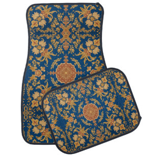Vintage blue Persian Oriental Turkish Pattern  Car Floor Mat