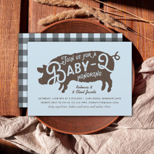 Pig baby shower invitations sales
