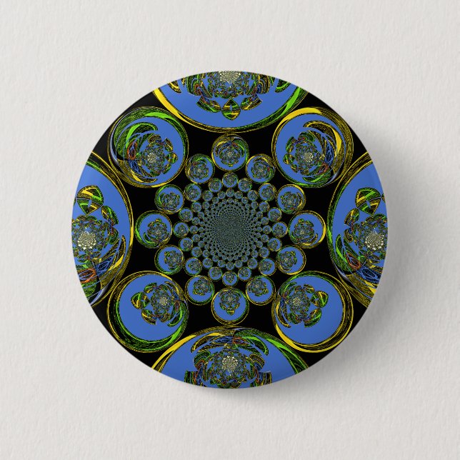 Vintage Blue Pinback Button (Front)