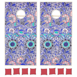 Vintage Blue pink William Morris's Corncockle Cornhole Set