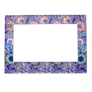 Vintage Blue pink William Morris's Corncockle Magnetic Frame