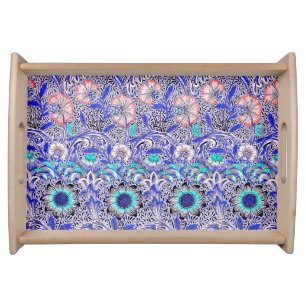 Vintage Blue pink William Morris's Corncockle Serving Tray