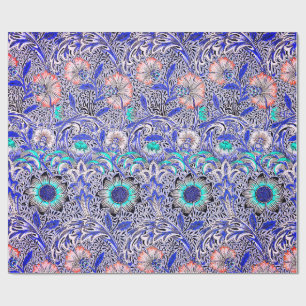 Vintage Blue pink William Morris's Corncockle Wrapping Paper