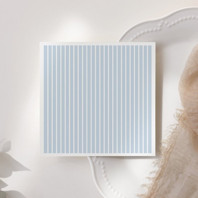 Vintage Blue Pinstripe Baby Shower Napkins (Creator Uploaded)