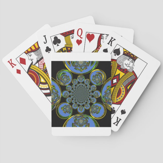 Vintage Blue Poker Cards (Back)