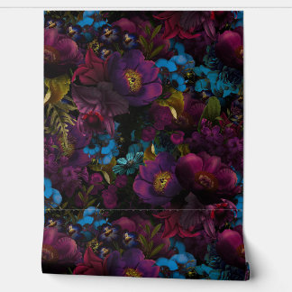 Vintage Blue  Purple Summer Night Romanticism Wall