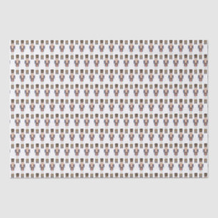 Vintage Blue Red And White Wooden Nutcracker Toys Tissue Paper