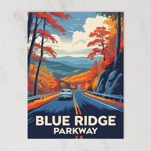 Vintage Blue Ridge Parkway Scenic Drive Postcard