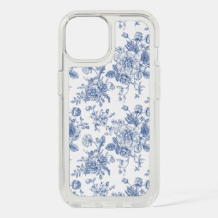 Vintage Blue Rose Floral Pattern iPhone 15 Case