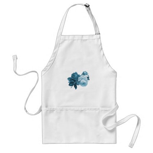 vintage blue rose gift adult apron