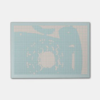 Vintage Blue Rotary Phone Post It With Grid Post-it Notes by tracyreinhARdT at Zazzle