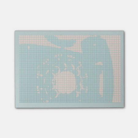 Vintage Blue Rotary Phone Post It With Grid Post-it Notes