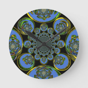 Vintage Blue Round Clock