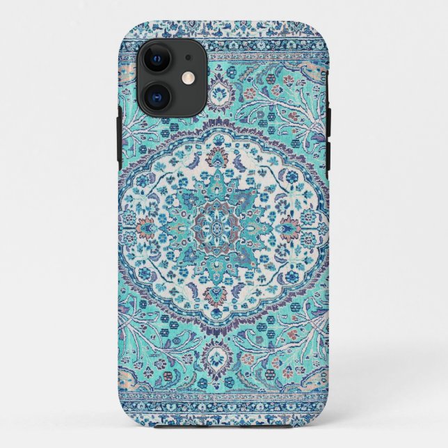 Vintage Blue Rug Pattern Case-Mate iPhone Case (Back)
