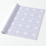 Vintage blue serenity white rose wedding wrapping paper<br><div class="desc">The text is in white and is fully customizable (fill in your details in the spots on the right under product details). This design is ideal for a vintage themed rustic or romantic inspired wedding. You can change or modify image, text, font, and colors using “CUSTOMIZE IT!” button bellow the...</div>