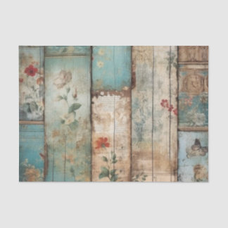 Vintage Blue Shabby Chic Decoupage Tissue Paper