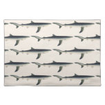 Vintage Blue Shark, Aquatic Ocean Marine Life Cloth Placemat