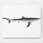 Vintage Blue Shark, Aquatic Ocean Marine Life Mouse Pad