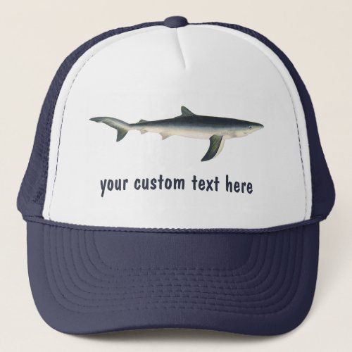 Vintage Blue Shark Aquatic Ocean Marine Life Trucker Hat