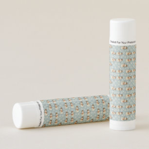 Vintage blue snowman and snowflakes Christmas Lip Balm