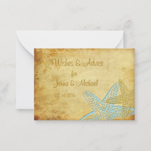 PixDezines Vintage Starfish+Hibiscus Advice Cards Business Card Template