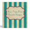 Vintage Blue Striped Personalized Recipe Binder